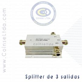 Accesorio utilizado para derivar una salida de amplificador para tres antenas internas (antena tipo hongo o panel).